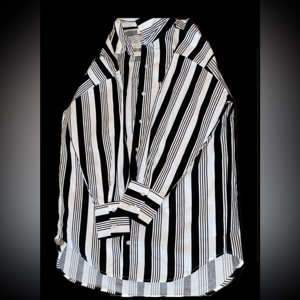 Oversized long sleeves button down shirt